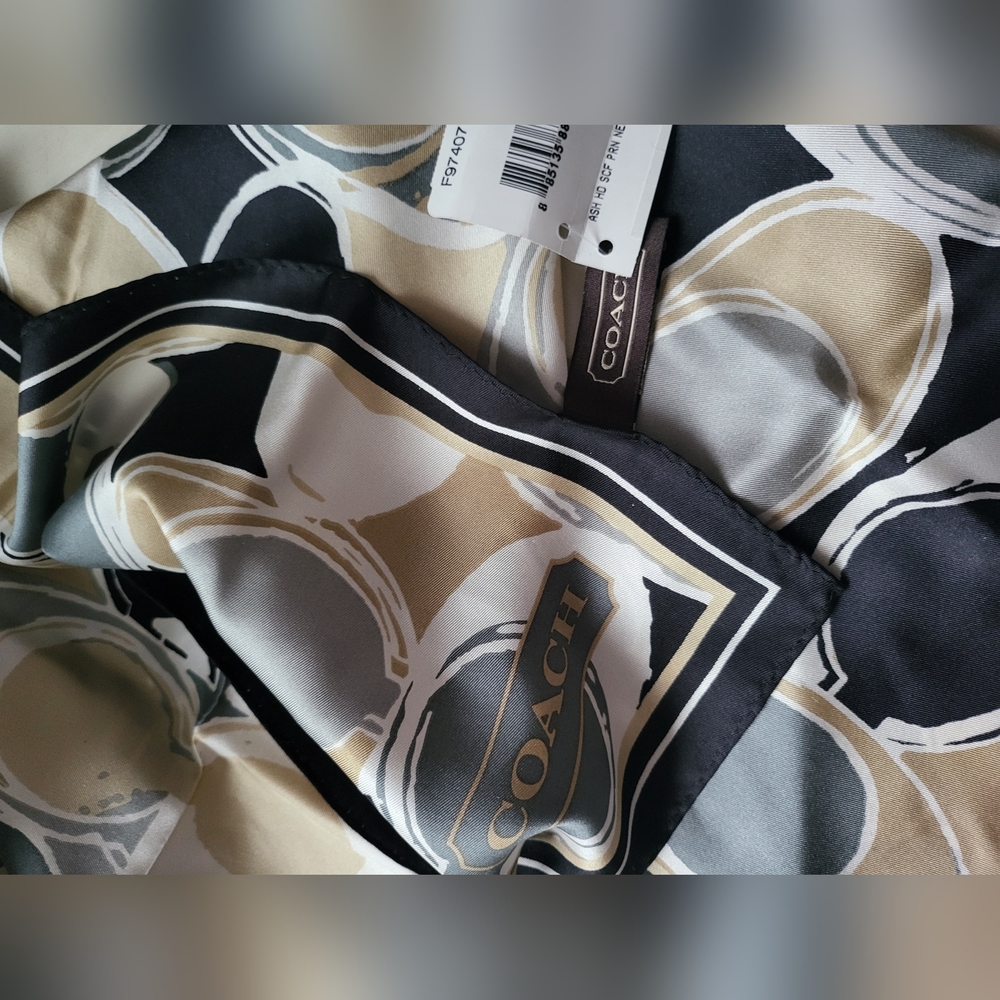 Coach Black and Gold Scarf